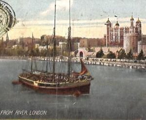 ac5304 - GB  -  VINTAGE POSTCARD: London, Tower from River  - 1907