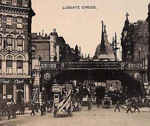 ac5456 - GB  -  VINTAGE POSTCARD:   LONDON, Ludgate Circus