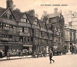 ac5454 - GB  -  VINTAGE POSTCARD: Old Houses, Holborn, LONDON