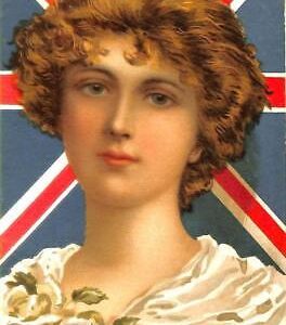 ac5271 - GB  -  VINTAGE POSTCARD -  GLAMOUR   Flag  ENGLAND