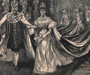 ac5416 - GB  -  VINTAGE POSTCARD: The Royal Procession in the Abbey - 1902