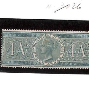 76654  -  INDIA  -  Used REVENUE  STAMP  - Barefoot # 26