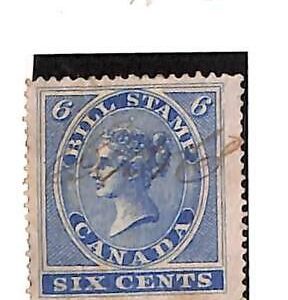 76658  -  CANADA -  Used REVENUE  STAMP  - Barefoot # 6