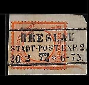 76415 - Germany REICH -  STAMP - Michel # 3 Very Fine USED on cutout