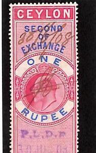 76667 -  CEYLON  -  Used REVENUE  STAMP  - Barefoot #  81