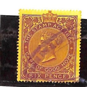 76663 -  CAPE of GOOD HOPE  -  Used REVENUE  STAMP  - Barefoot # 55
