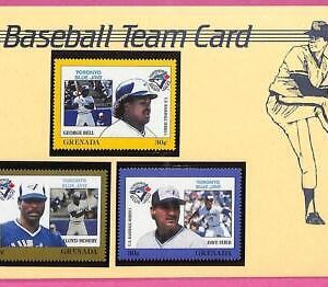 ag1620 - GRENADA - Postal History - FDC COVER + Stamps on card - 1988 BASEBALL
