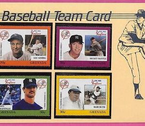 ag1617 - GRENADA - Postal History - FDC COVER + Stamps on card - 1988 BASEBALL