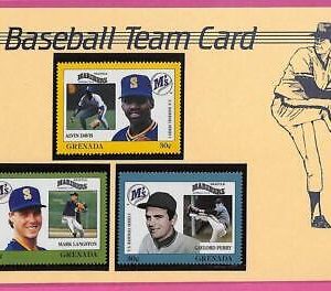 ag1608 - GRENADA - Postal History - FDC COVER + Stamps on card - 1988 BASEBALL