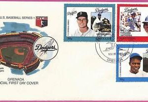 ag1591 - GRENADA - Postal History - FDC COVER - 1988 BASEBALL