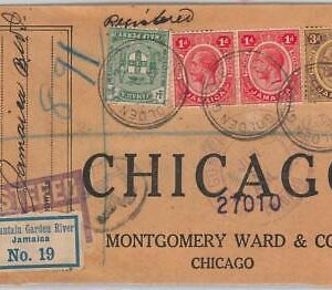 51878 - JAMAICA  - POSTAL HISTORY - FANTASTIC advertising cover REGISTERED 1914