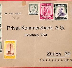 aa3491 - AFGHANISTAN - POSTAL HISTORY -  COVER from KABUL to SWITZERLAND