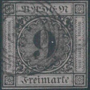 77898f - GERMANY Baden -  STAMP:  Michel  #  4b  - USED  - Very FINE