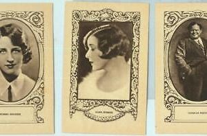 95688g - Lot of 5 VINTAGE ADVERTISING CARDS - CINEMA, Actors: CHARLES PUFFY