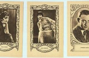 95688f - Lot of 5 VINTAGE ADVERTISING CARDS - CINEMA, Actors: POLA NEGRI