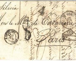 69369 - USA - POSTAL HISTORY - UNFRANKED COVER from NY to PARIS 1871 - FORWARDED