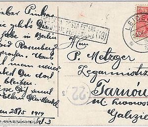 50807  - NETHERLANDS  - POSTAL HISTORY: POSTCARD  to POLAND via ITALY 1919