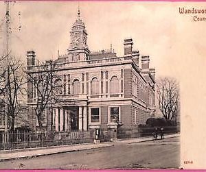 90723 -  GREAT BRITAIN - VINTAGE POSTCARD - Wandsworth, Council House - 1911