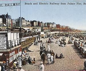 25193 - GREAT BRITAIN - VINTAGE POSTCARD - Brighton, Beach and Electric Railway