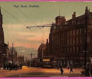 20377 - GREAT BRITAIN - VINTAGE POSTCARD - Sheffield, High street