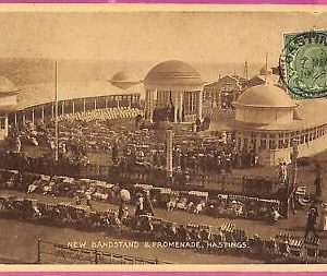 20342 - GREAT BRITAIN - VINTAGE POSTCARD - Hastings, New Bandstand