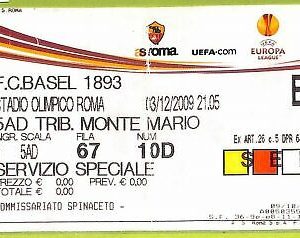 C1477- Vecchio 2009 FUSSBALLSPIEL TICKET ROM VS FCBASEL