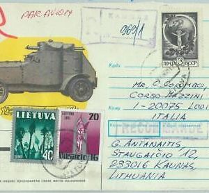 68601 - LITHUANIA / USSR - POSTAL HISTORY  Mixed franking on COVER to ITALY 1991