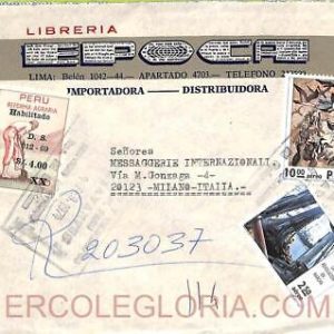 ad6329 - PERU - Postal History - REGISTERED COVER to ITALY 1974 Agricolture