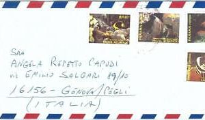 74013 - PANAMA -   COVER to ITALY  1988 - FISH