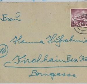 77509 - GERMANY - POSTAL HISTORY - single stamp COVER Armored Tanks 1944 M# 841