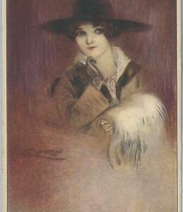 77000 - 1918 VINTAGE POSTCARD - Glamour, Ladies, ARTIST SIGNED: Mauzan L.