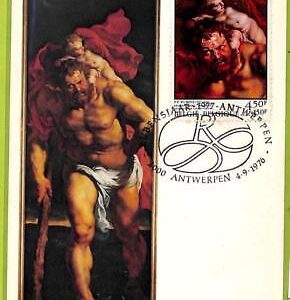 aa6440 - BELGIUM - POSTAL HISTORY -  MAXIMUM CARD - RUBENS Religion ART  1977