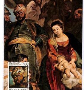 aa6437 - BELGIUM - POSTAL HISTORY -  MAXIMUM CARD - RUBENS Religion ART  1977