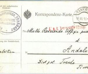 69833 - AUSTRIA - POSTAL HISTORY - FIELD MAIL Feldpost POSTCARD - Official Mail