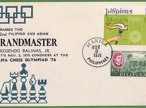 ZA0317 - PHILIPPINES - Postal History - SPECIAL  COVER  - Chess - 1976