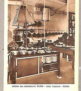 ab0245 - CARTOLINA D'EPOCA - ROMA Città : Cucina del ristorante Vlpia