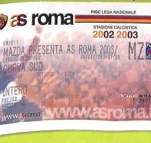 C1431 - Old FOOTBALL MATCH TICKET -2002-2003 MAZDA VS ROME