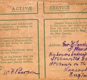 aa0159 -  EGYPT - POSTAL HISTORY - FELDPOST Filed Mail  BRITISH FORCES - 1917