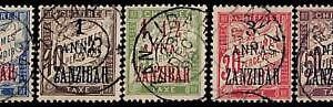 ZA052d - French Post ZANZIBAR - STAMPS - 1904 Yvert # Tax TT 1/5  Very Fine USED
