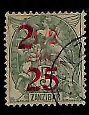 ZA052c - French Post ZANZIBAR -  STAMP - 1904 Yvert # 63 - Very Fine USED