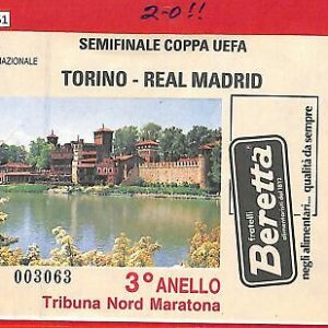 C1561 - ENTRADA ANTIGUA DE PARTIDO DE FÚTBOL - UEFA 2013-14 TURÍN vs REAL...