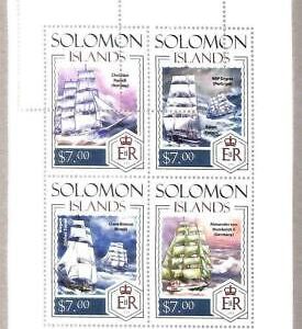 A4881 - SALOMON-INSELN - ERROR IMPERF, Kleinbogen: 2015, Großsegler, Boote