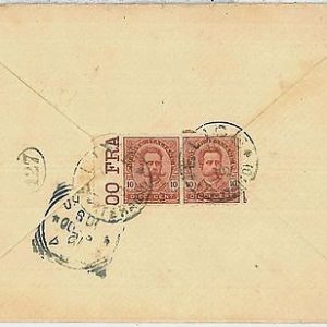31111  REGNO: BUSTA con annullo ELICE - TERAMO (Pescara?) 1900