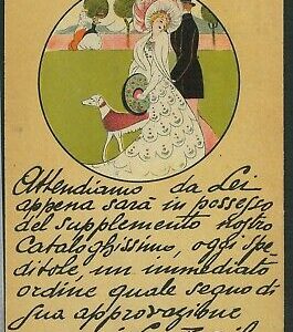 Lib1055 - CARTOLINA d'Epoca PUBBLICITARIA Illustrata - LA TESSILE cani 1920