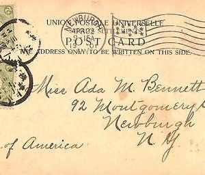 aa6877 - JAPAN - POSTAL HISTORY -  POSTCARD to the USA  1901