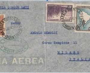 56388 -   ARGENTINA -  POSTAL HISTORY:  COVER to ITALY  1940 - VIA CONDOR LATI