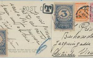 74663 - EGYPT  - POSTAL HISTORY - Mignon POSTCARD to AUSTRIA 1921 - TAXED!!