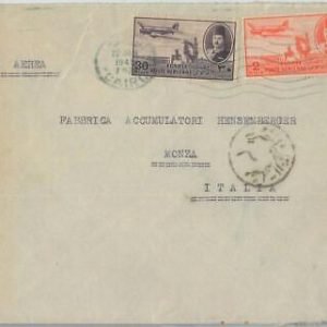 74672 - EGYPT  - POSTAL HISTORY -  COVER to ITALY 1940's  -   CENSOR mark