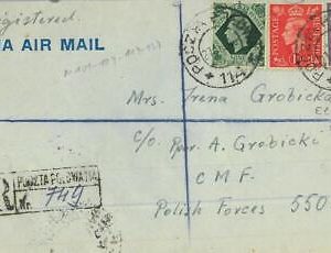 95352 - EGYPT - POSTAL HISTORY - REGISTERED COVER - POLISH TROOPS Anders' Army