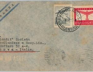 57960  -  ARGENTINA - POSTAL HISTORY: AIRMAIL COVER to ITALY 1949